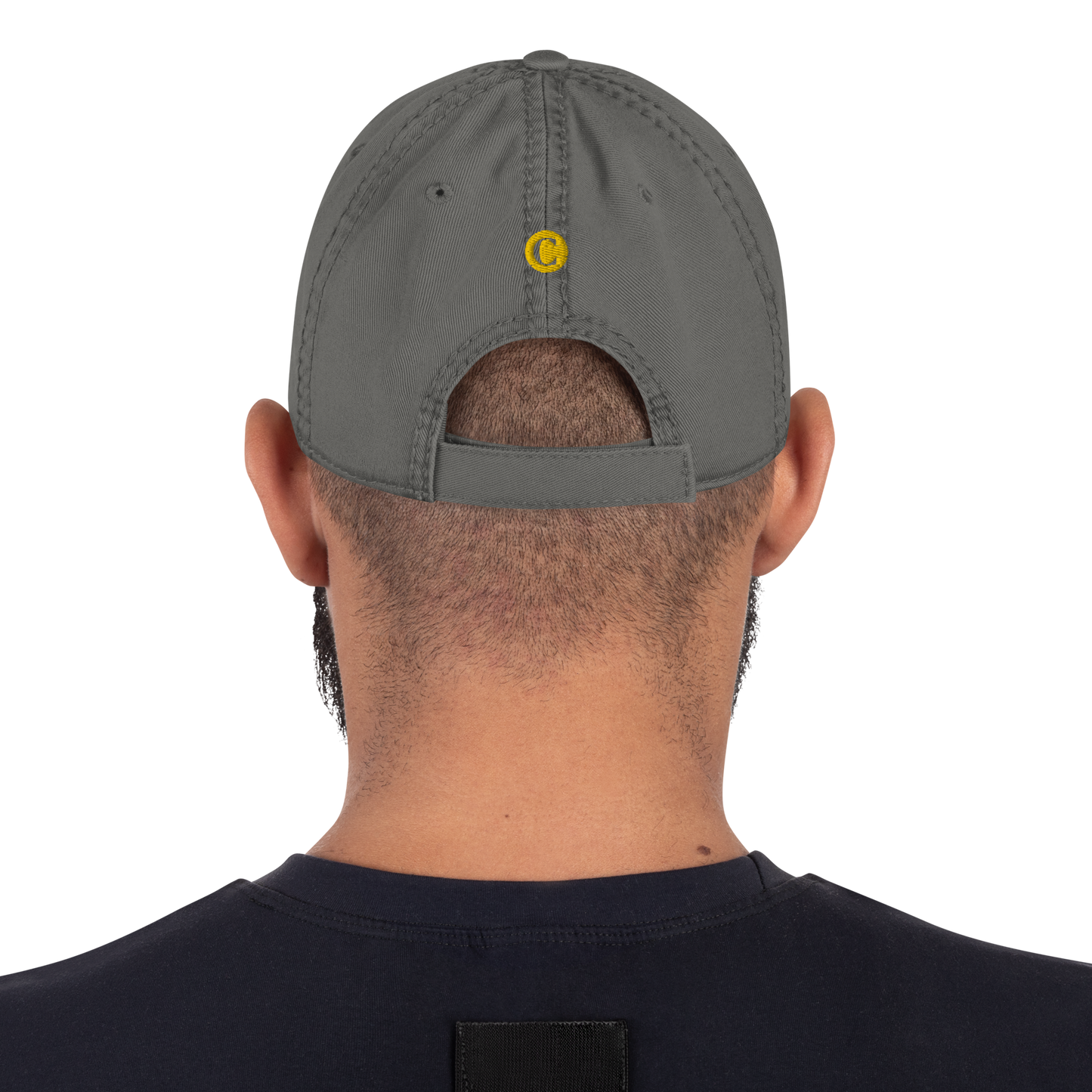 Detroit 'Old French D' Distressed Dad Hat (w/ Side Design) | Gold Embroidery