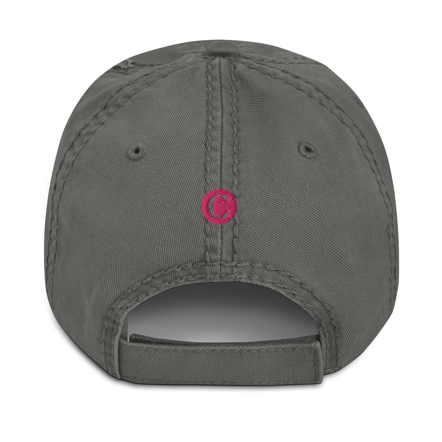 Detroit 'Old French D' Distressed Dad Hat (w/ Side Design) | Pink Embroidery