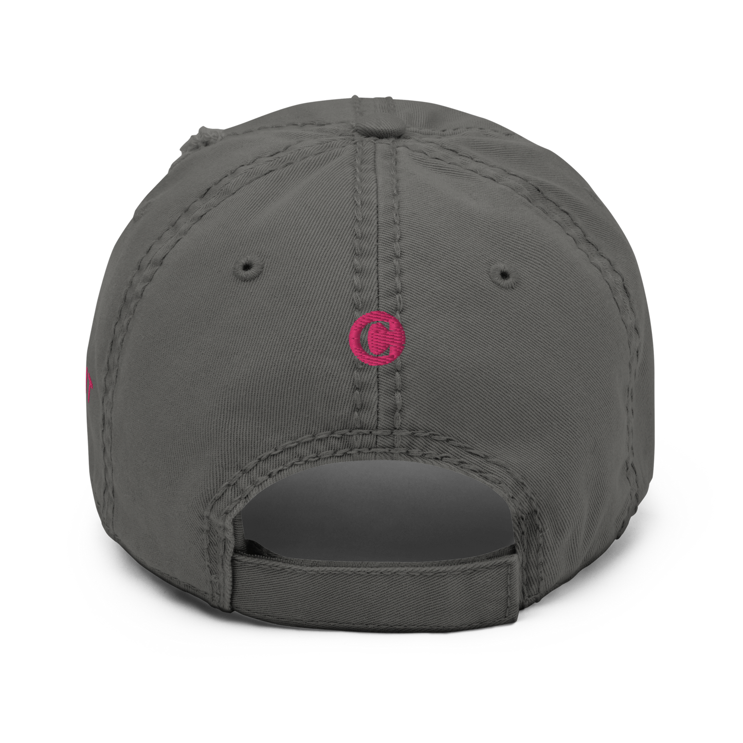 Detroit 'Old French D' Distressed Dad Hat (w/ Side Design) | Pink Embroidery