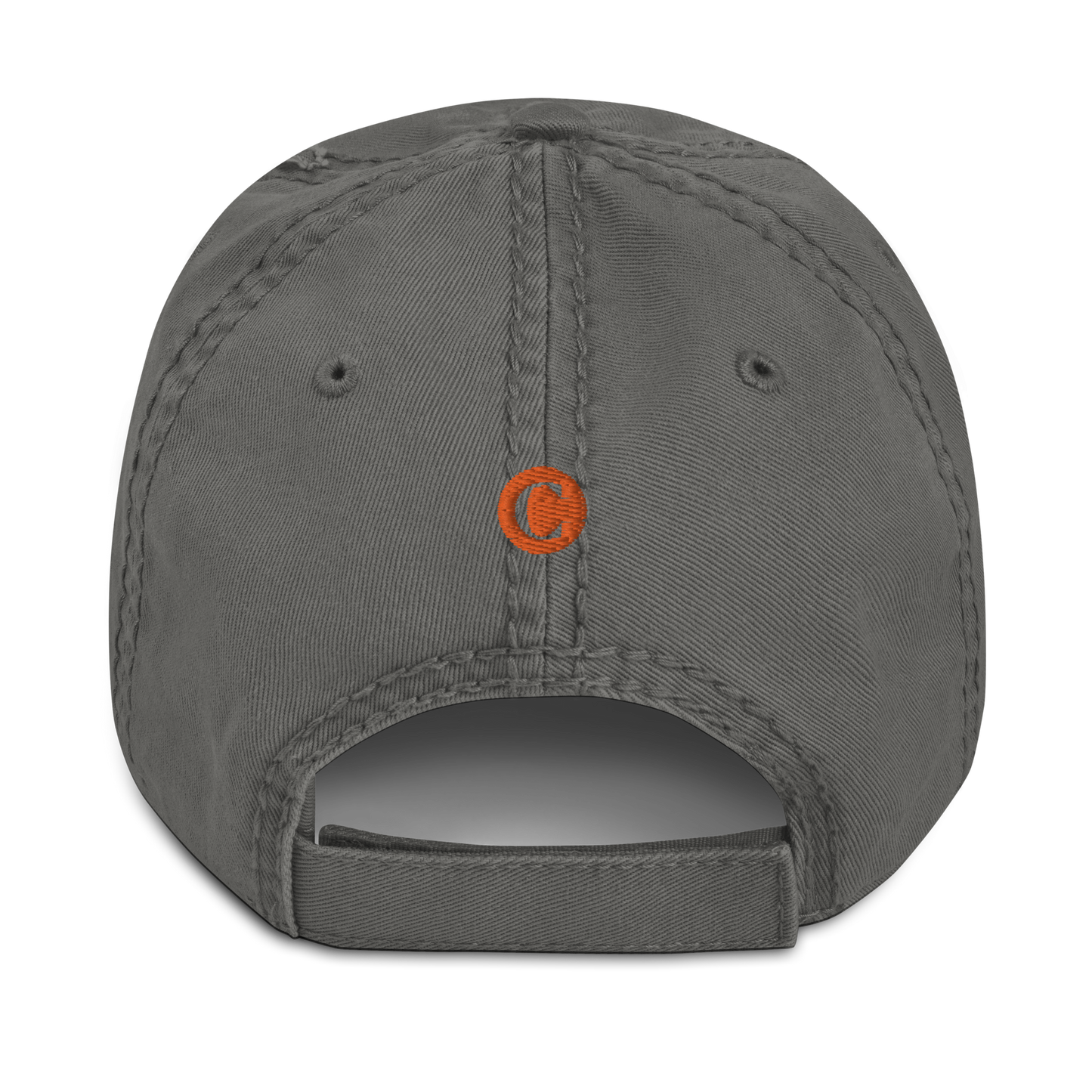 Detroit 'Old French D' Distressed Dad Hat (w/ Side Design) | Orange Embroidery