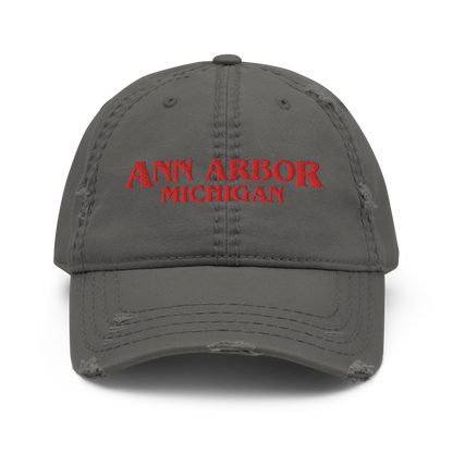 'Ann Arbor Michigan' Distressed Dad Hat (1980s Drama Parody)