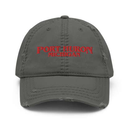 'Port Huron Michigan' Distressed Dad Hat (1980s Drama Parody)