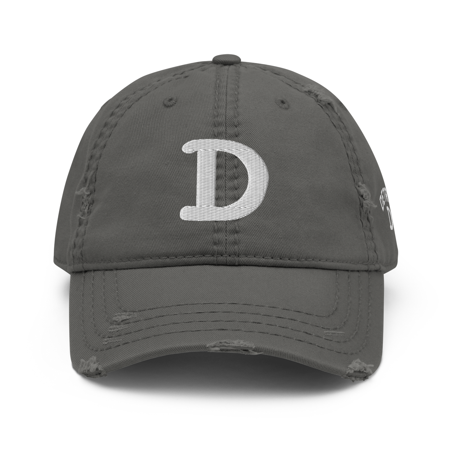 Detroit 'Old French D' Distressed Dad Hat (w/ Side Design)