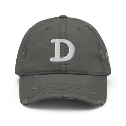 Detroit 'Old French D' Distressed Dad Hat (w/ Side Design)