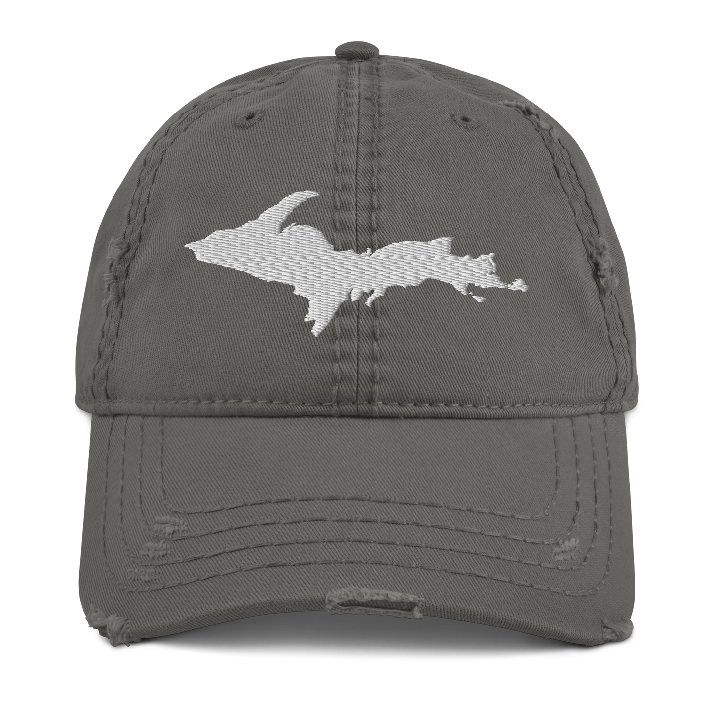 Michigan Upper Peninsula Distressed Dad Hat (w/ UP Outline)