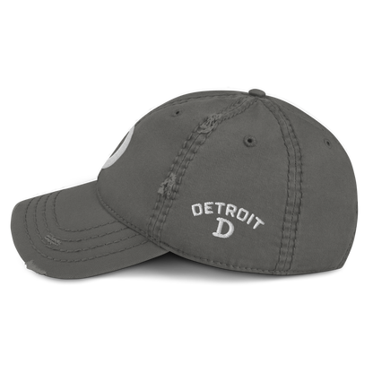 Detroit 'Old French D' Distressed Dad Hat (w/ Side Design)