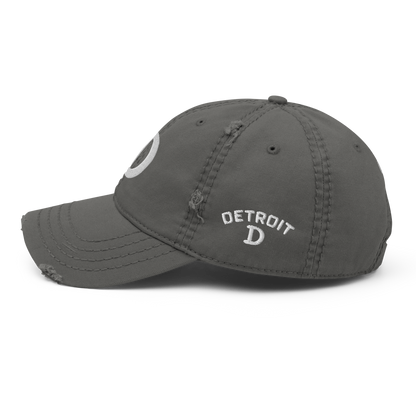 Detroit 'Old French D' Distressed Dad Hat (w/ Side Design)