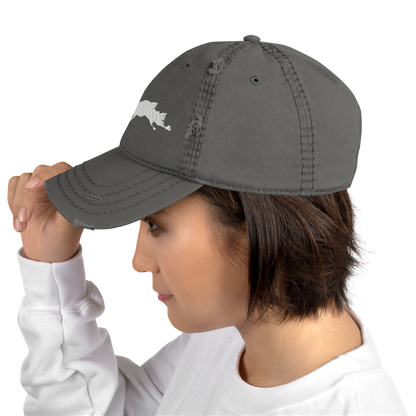 Michigan Upper Peninsula Distressed Dad Hat (w/ UP Outline)