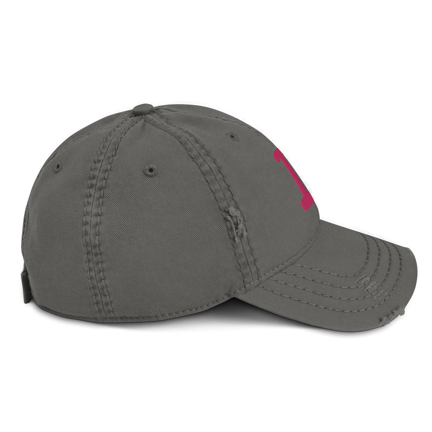 Detroit 'Old French D' Distressed Dad Hat (w/ Side Design) | Pink Embroidery