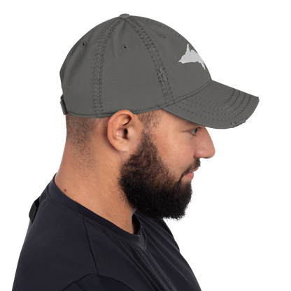 Michigan Upper Peninsula Distressed Dad Hat (w/ UP Outline)