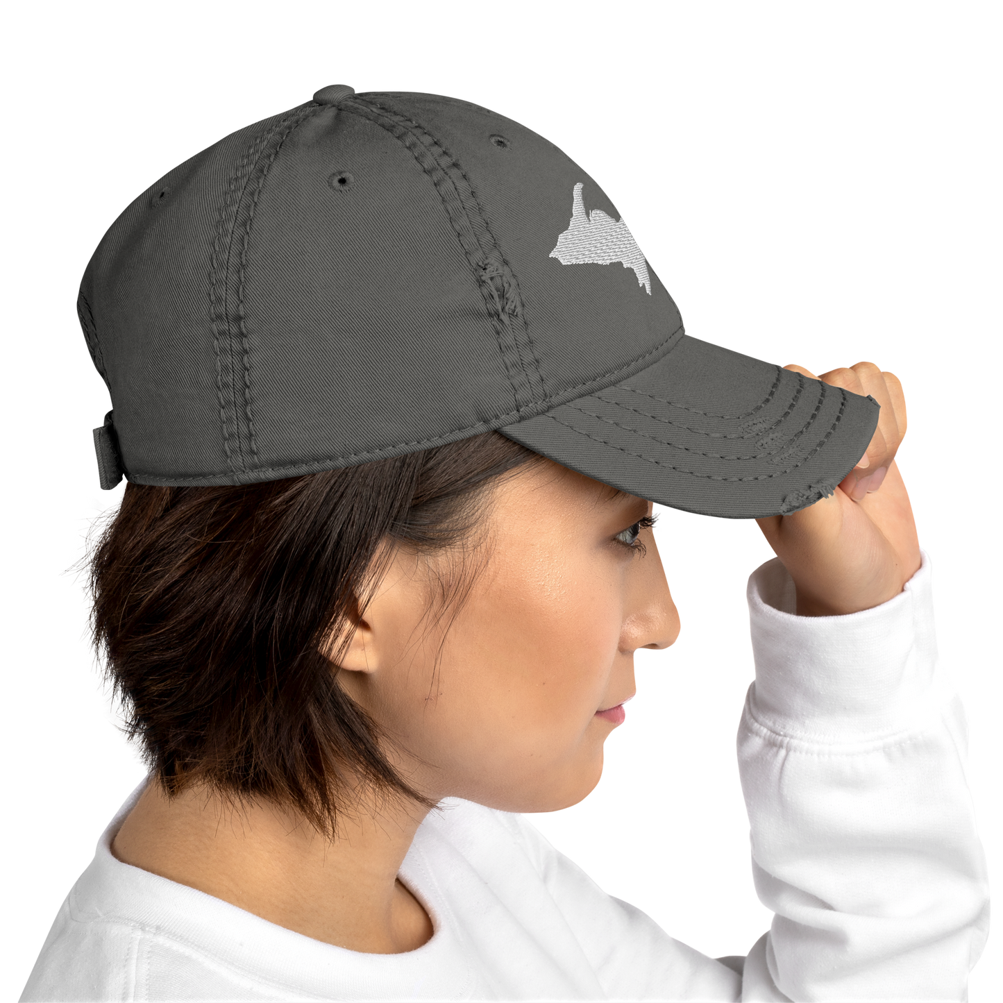 Michigan Upper Peninsula Distressed Dad Hat (w/ UP Outline)