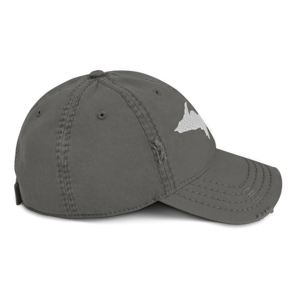 Michigan Upper Peninsula Distressed Dad Hat (w/ UP Outline)