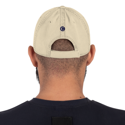 Detroit 'Old French D' Distressed Dad Hat (w/ Side Design)