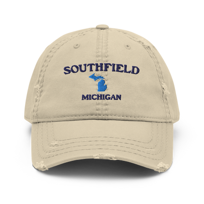 'Southfield Michigan' Distressed Dad Hat (w/ Michigan Outline)