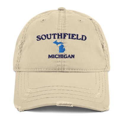 'Southfield Michigan' Distressed Dad Hat (w/ Michigan Outline)