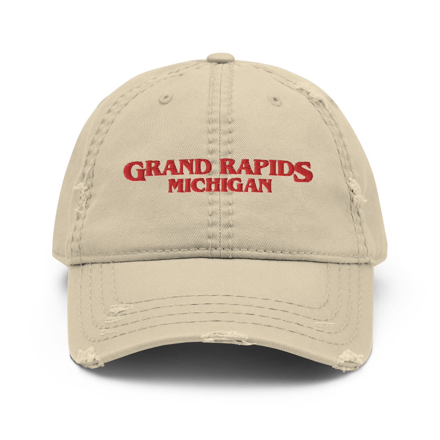 'Grand Rapids Michigan' Distressed Dad Hat (1980s Drama Parody)