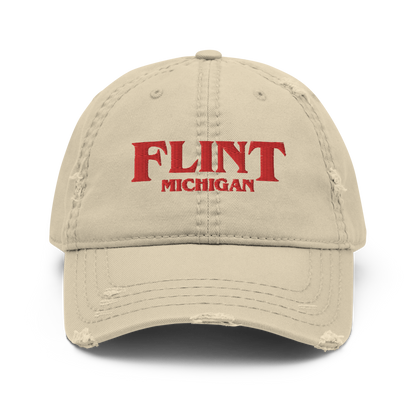 'Flint Michigan' Distressed Dad Hat (1980s Drama Parody)