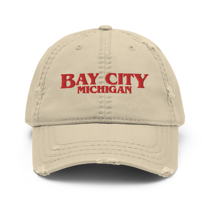 'Bay City Michigan' Distressed Dad Hat (1980s Drama Parody)