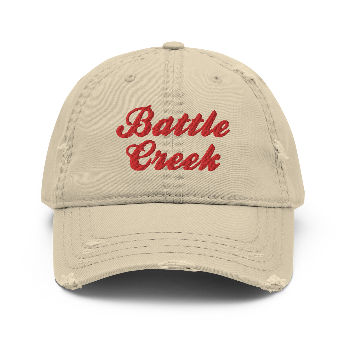 'Battle Creek' Distressed Dad Hat (Cereal Conglomerate Parody)