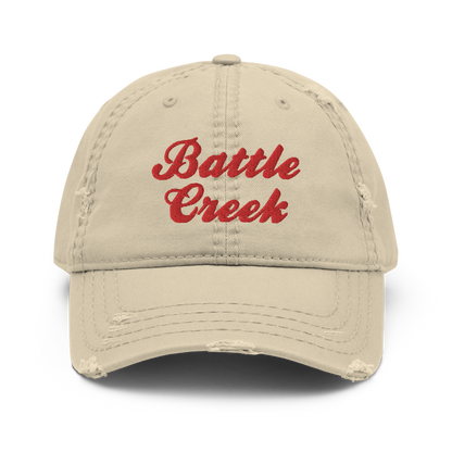 'Battle Creek' Distressed Dad Hat (Cereal Conglomerate Parody)