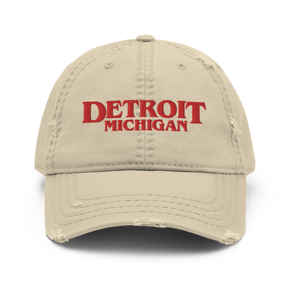 'Detroit Michigan' Distressed Dad Hat (1980s Drama Parody)