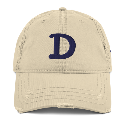 Detroit 'Old French D' Distressed Dad Hat (w/ Side Design)