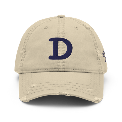 Detroit 'Old French D' Distressed Dad Hat (w/ Side Design)