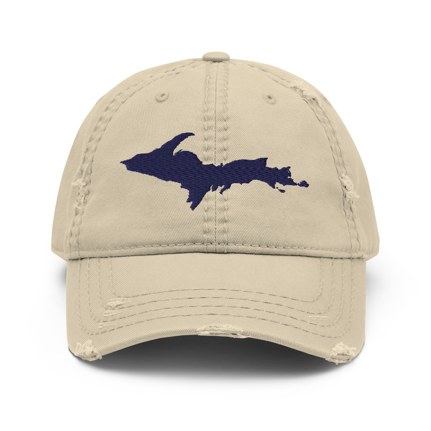 Michigan Upper Peninsula Distressed Dad Hat (w/ UP Outline)