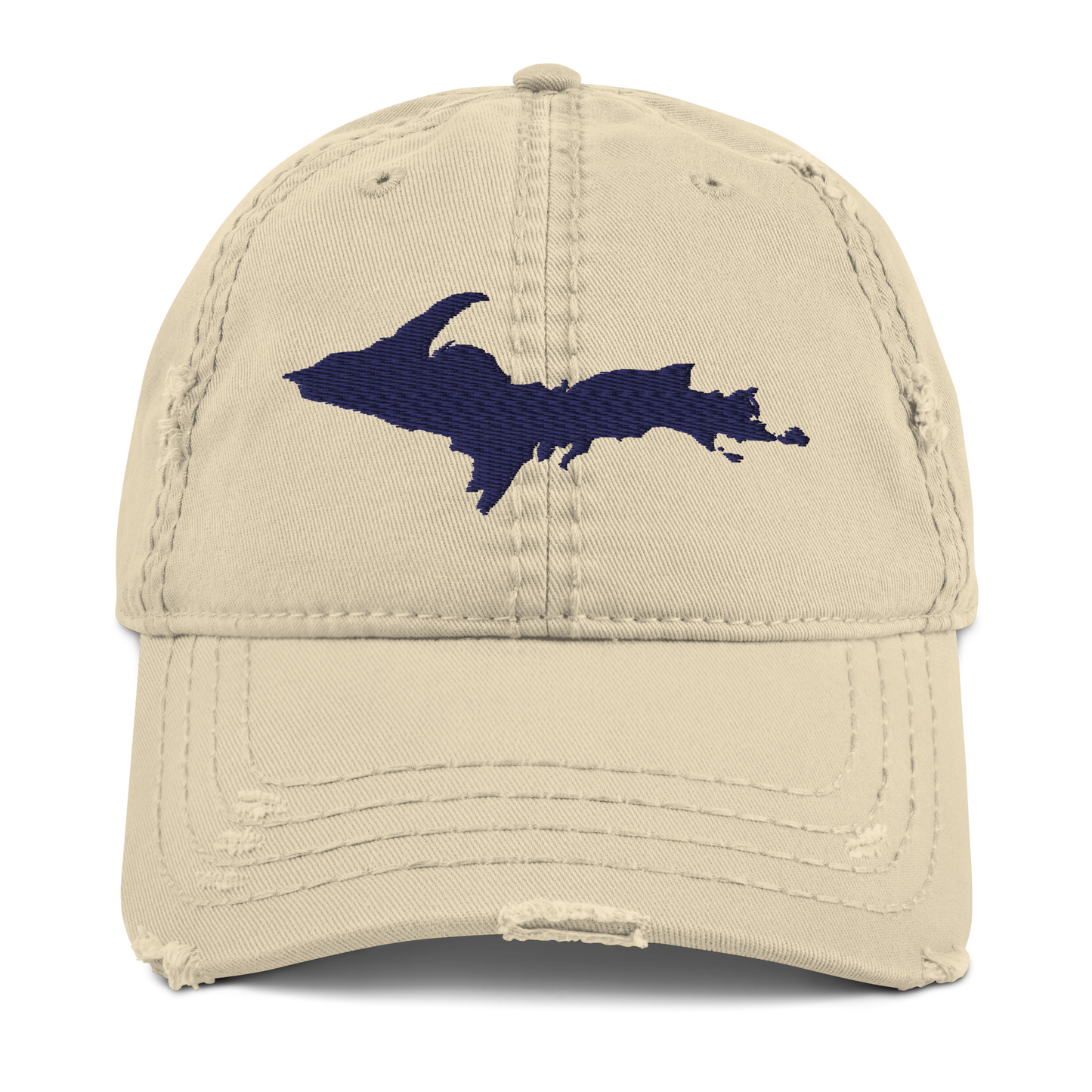 Michigan Upper Peninsula Distressed Dad Hat (w/ UP Outline)