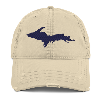 Michigan Upper Peninsula Distressed Dad Hat (w/ UP Outline)