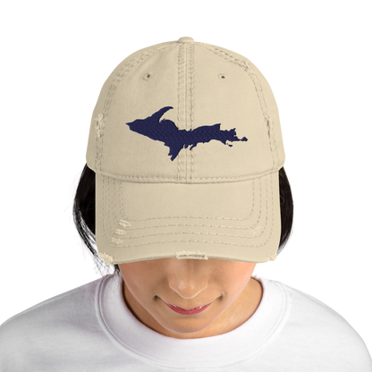 Michigan Upper Peninsula Distressed Dad Hat (w/ UP Outline)