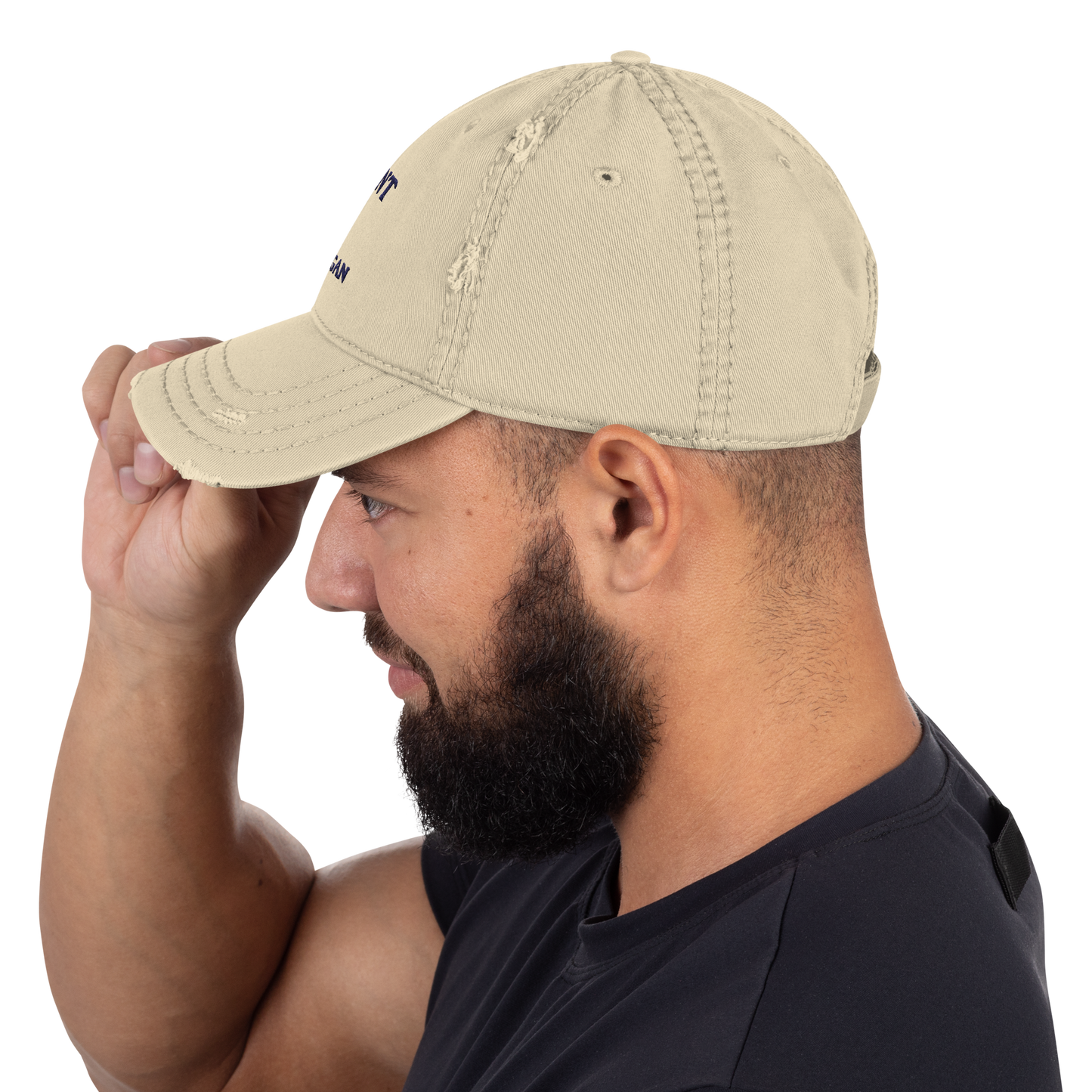 'Flint Michigan' Distressed Dad Hat (w/ Michigan Outline)