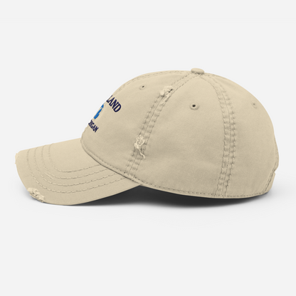 'Holland Michigan' Distressed Dad Hat (w/ Michigan Outline)