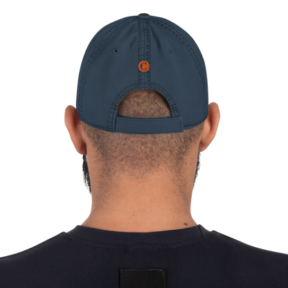 Detroit 'Old French D' Distressed Dad Hat (w/ Side Design) | Orange Embroidery