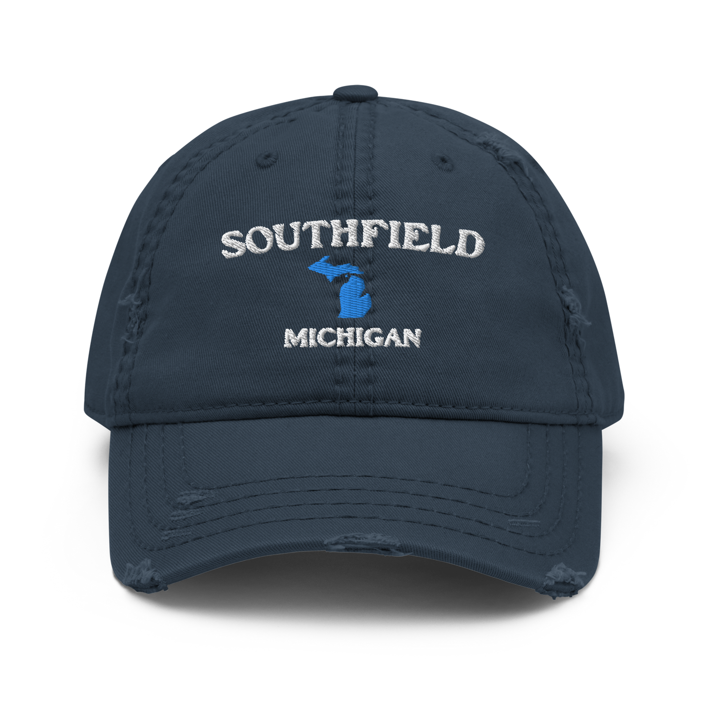 'Southfield Michigan' Distressed Dad Hat (w/ Michigan Outline)