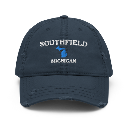 'Southfield Michigan' Distressed Dad Hat (w/ Michigan Outline)