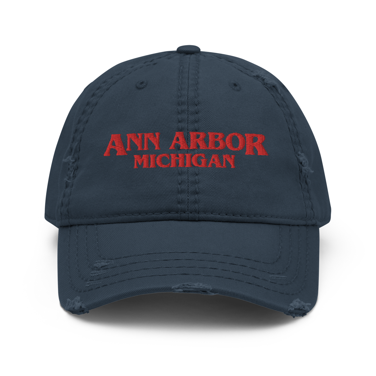 'Ann Arbor Michigan' Distressed Dad Hat (1980s Drama Parody)