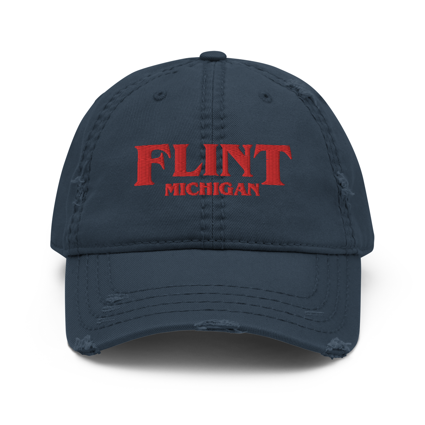 'Flint Michigan' Distressed Dad Hat (1980s Drama Parody)