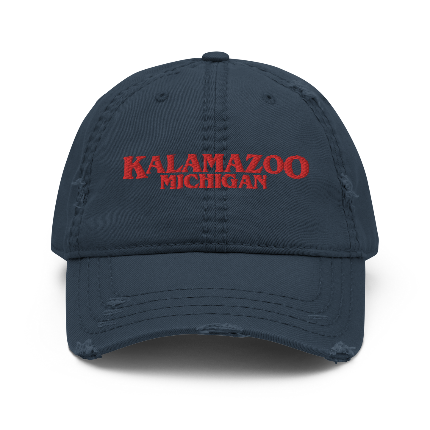 'Kalamazoo Michigan' Distressed Dad Hat (1980s Drama Parody)