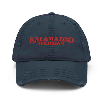 'Kalamazoo Michigan' Distressed Dad Hat (1980s Drama Parody)