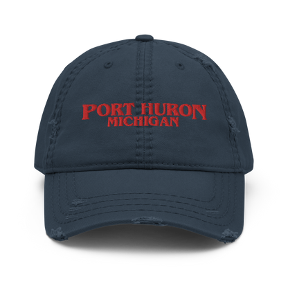 'Port Huron Michigan' Distressed Dad Hat (1980s Drama Parody)