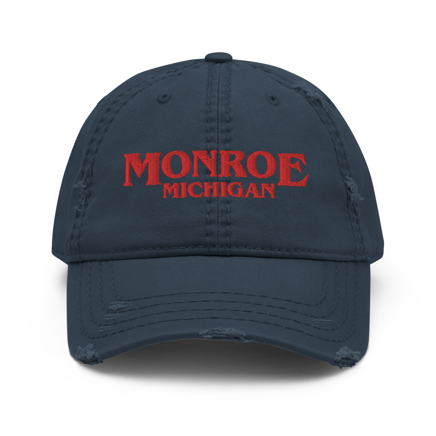 'Monroe Michigan' Distressed Dad Hat (1980s Drama Parody)