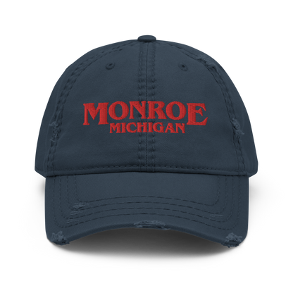 'Monroe Michigan' Distressed Dad Hat (1980s Drama Parody)