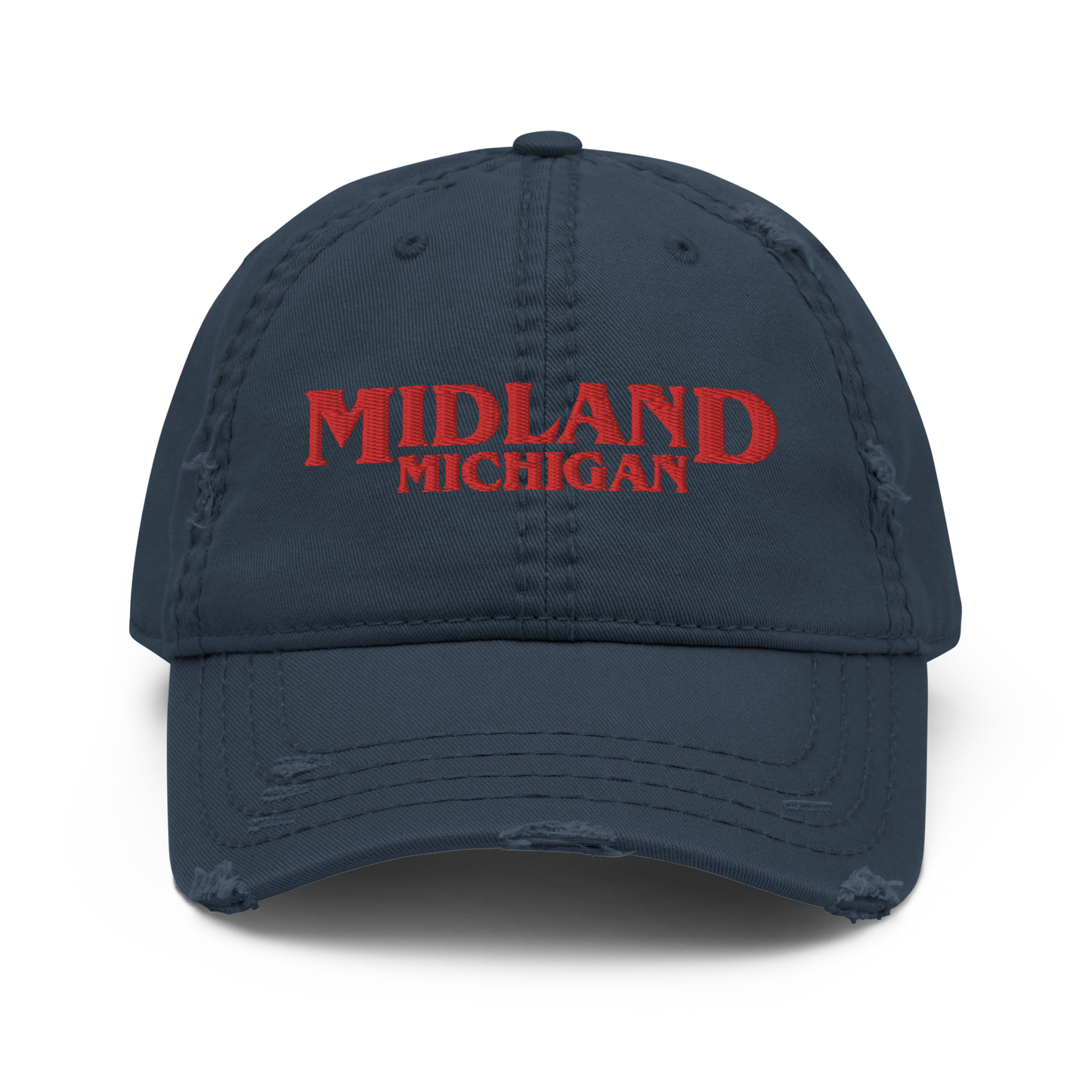 'Midland Michigan' Distressed Dad Hat (1980s Drama Parody)