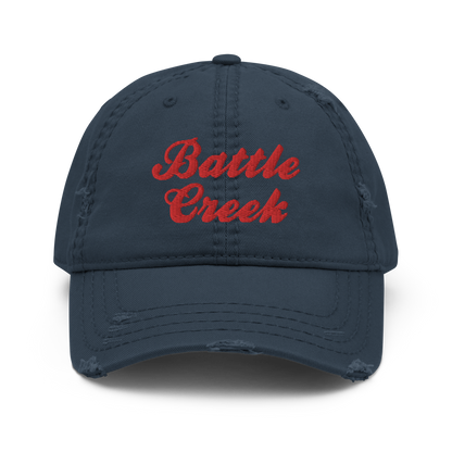 'Battle Creek' Distressed Dad Hat (Cereal Conglomerate Parody)