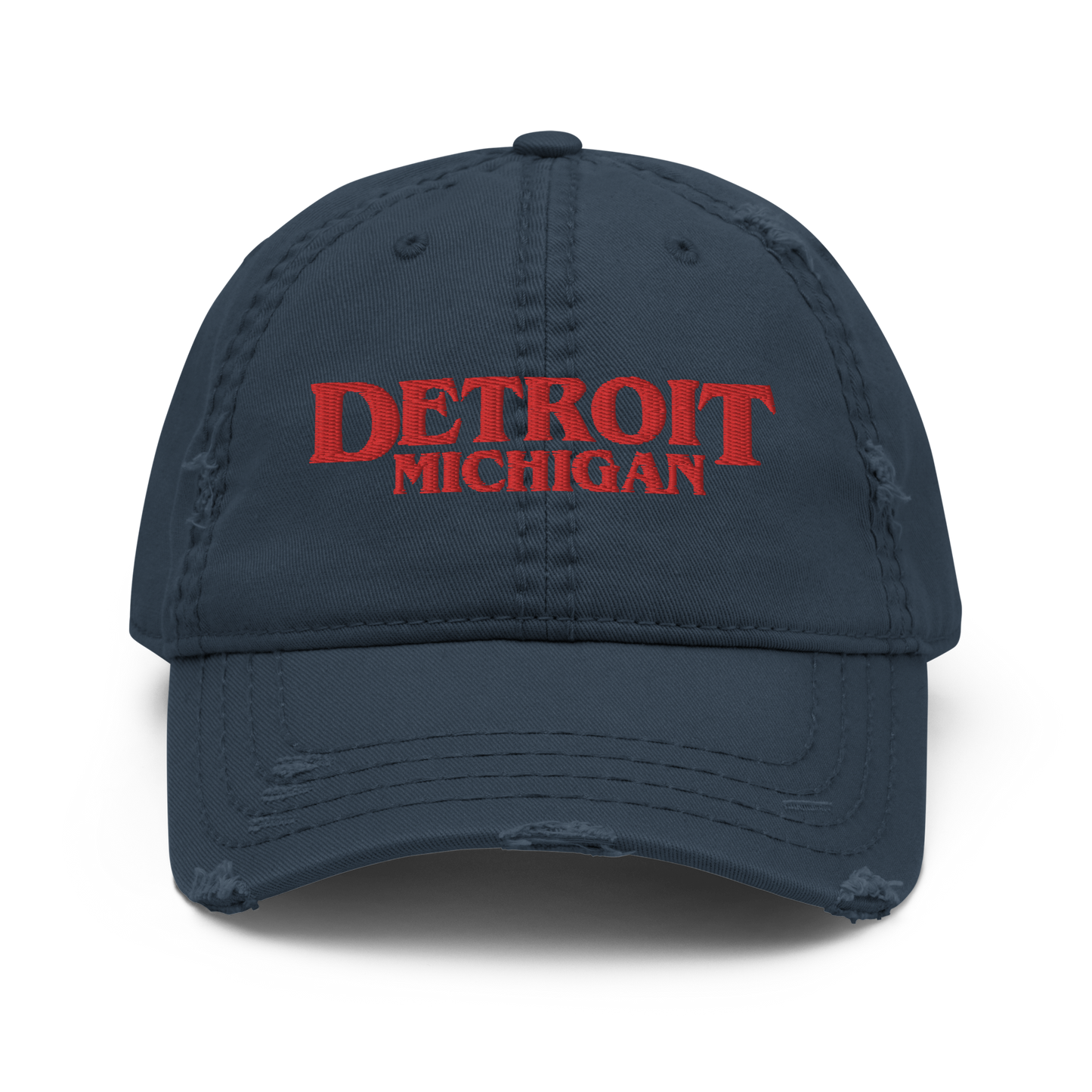 'Detroit Michigan' Distressed Dad Hat (1980s Drama Parody)