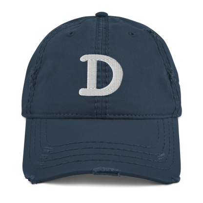 Detroit 'Old French D' Distressed Dad Hat (w/ Side Design)