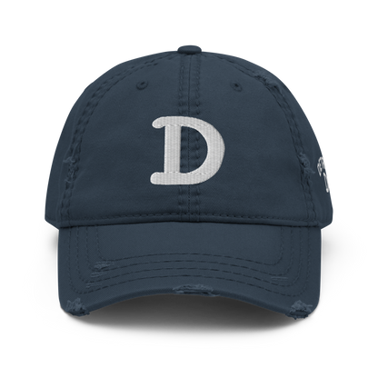 Detroit 'Old French D' Distressed Dad Hat (w/ Side Design)