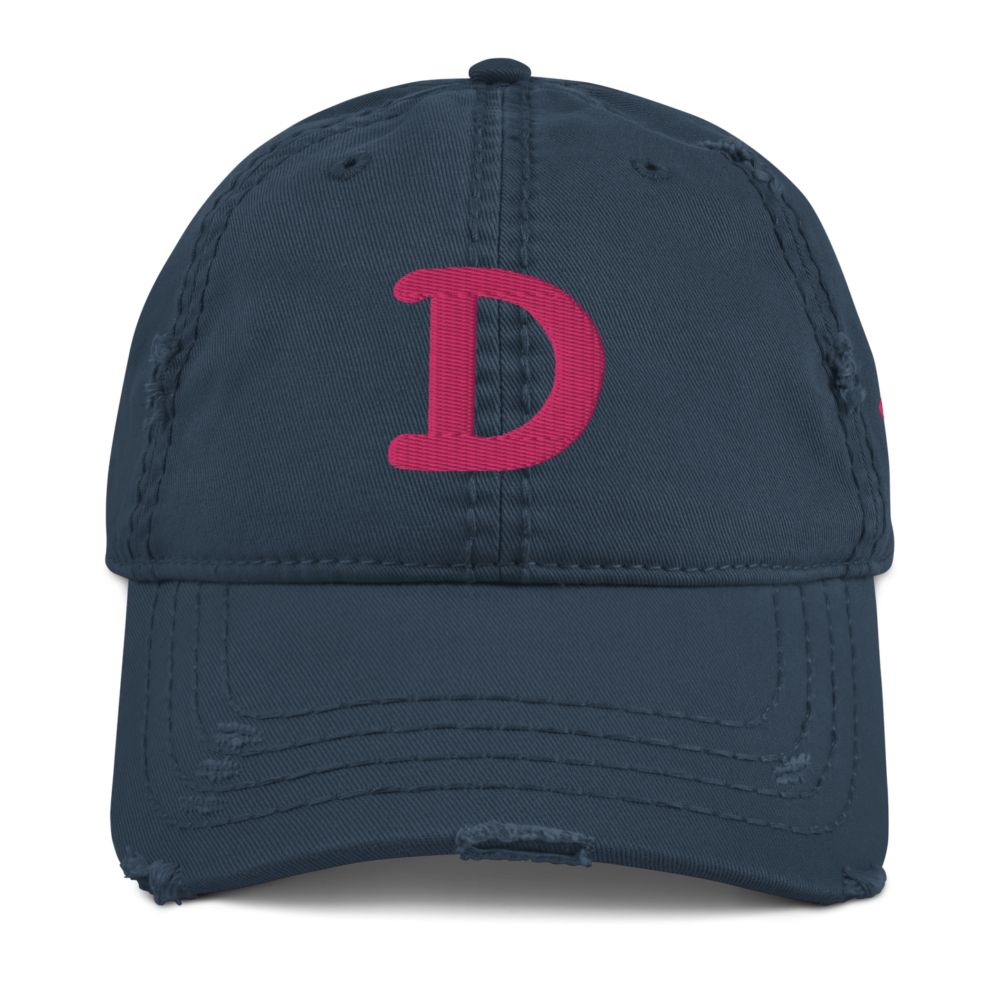 Detroit 'Old French D' Distressed Dad Hat (w/ Side Design) | Pink Embroidery