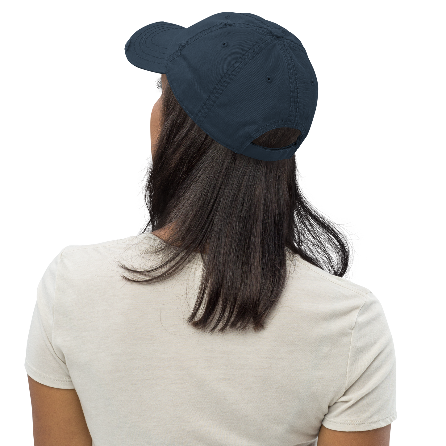 'Detroit Michigan' Distressed Dad Hat (w/Michigan Outline)